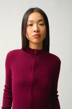 Gilet Zippé Col Montant - Alberte - Rouge