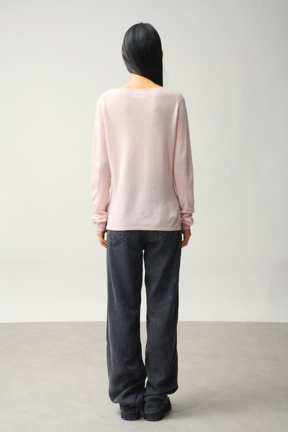 Drop-Hem Boat Neck Jumper - Glyder - Powder