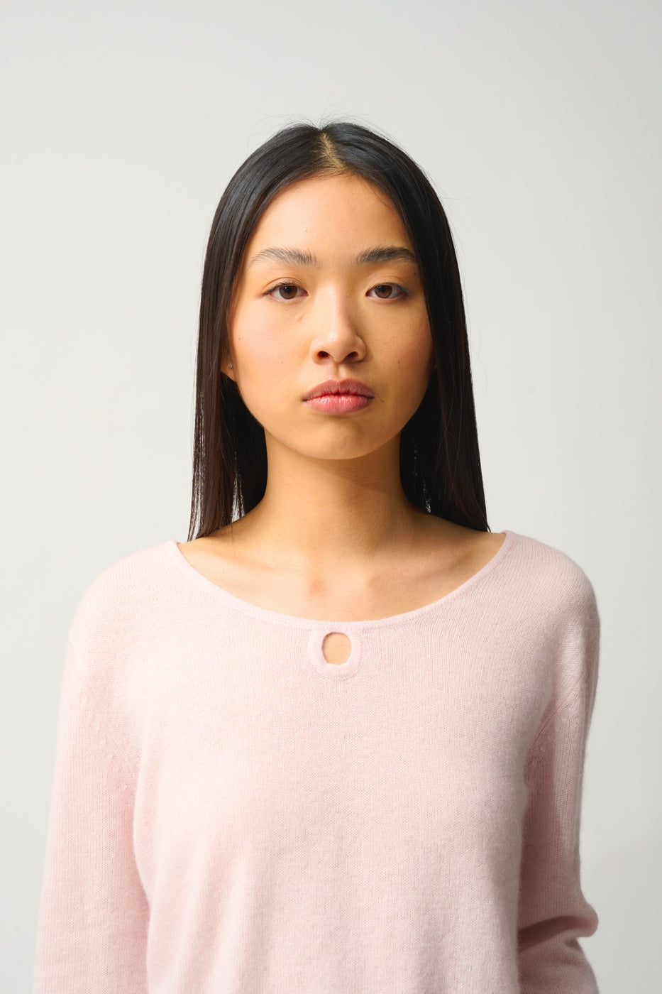 Drop-Hem Boat Neck Jumper - Glyder - Powder