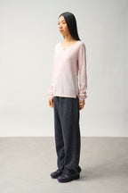 Drop-Hem Boat Neck Jumper - Glyder - Powder