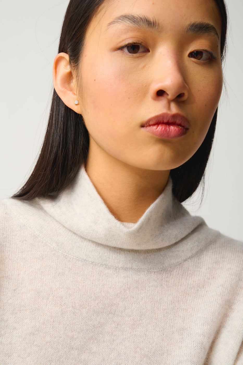 Bénitier Roll-Neck Jumper - Cheviot - Pearl Grey Marl