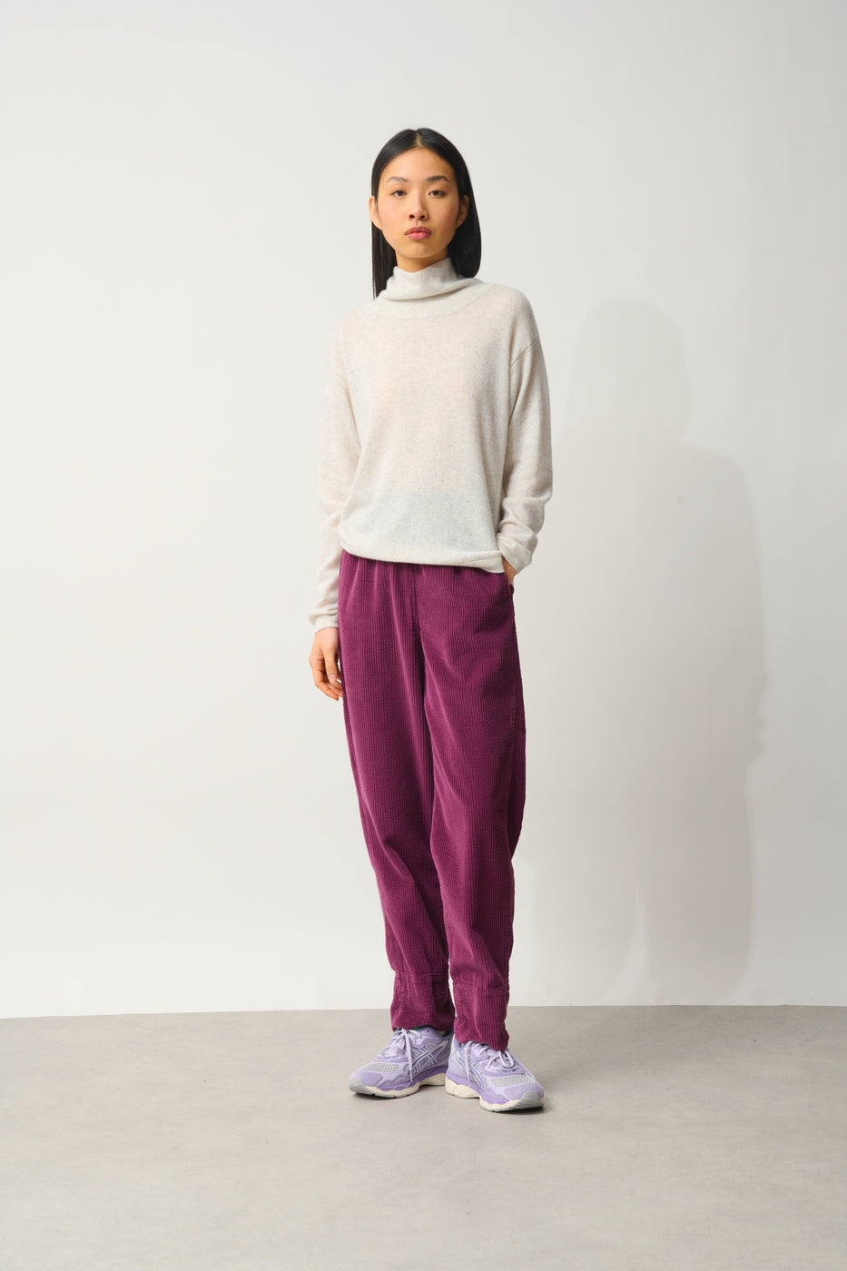 Bénitier Roll-Neck Jumper - Cheviot - Pearl Grey Marl