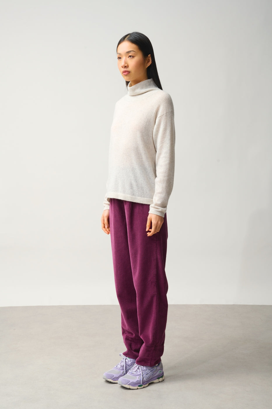 Bénitier Roll-Neck Jumper - Cheviot - Pearl Grey Marl