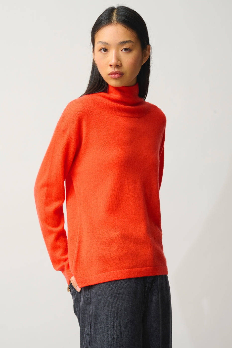 Pull Col Montant Bénitier - Cheviot - Orange