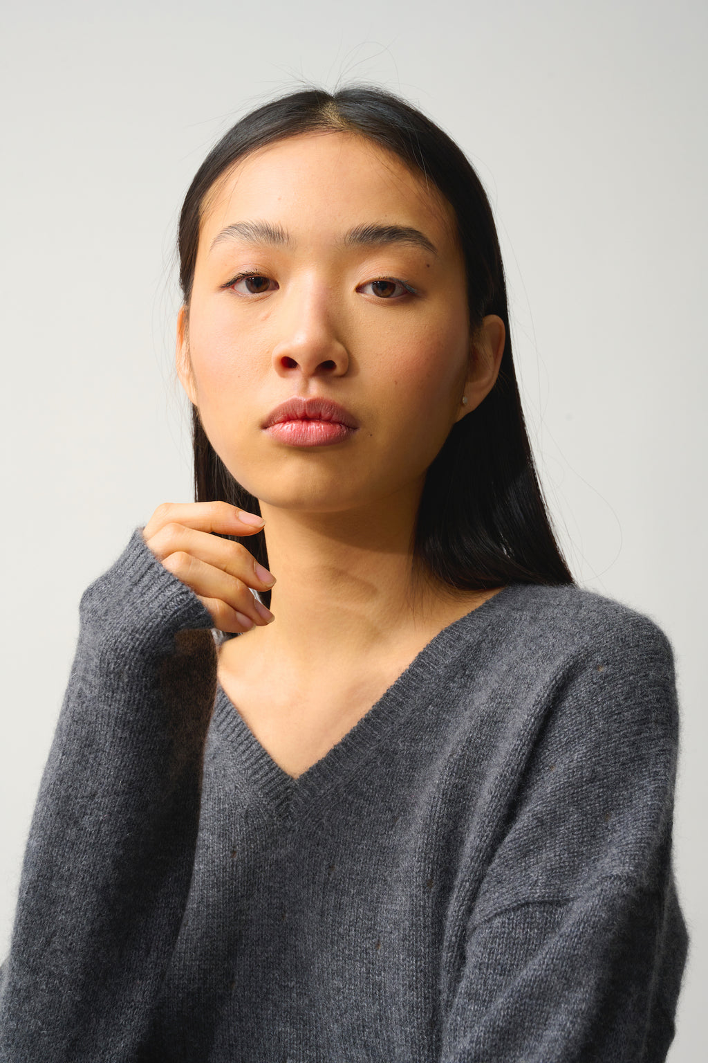 V-Neck Jumper 4-Ply - Doty - Grey