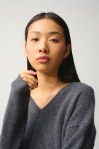 V-Neck Jumper 4-Ply - Doty - Grey