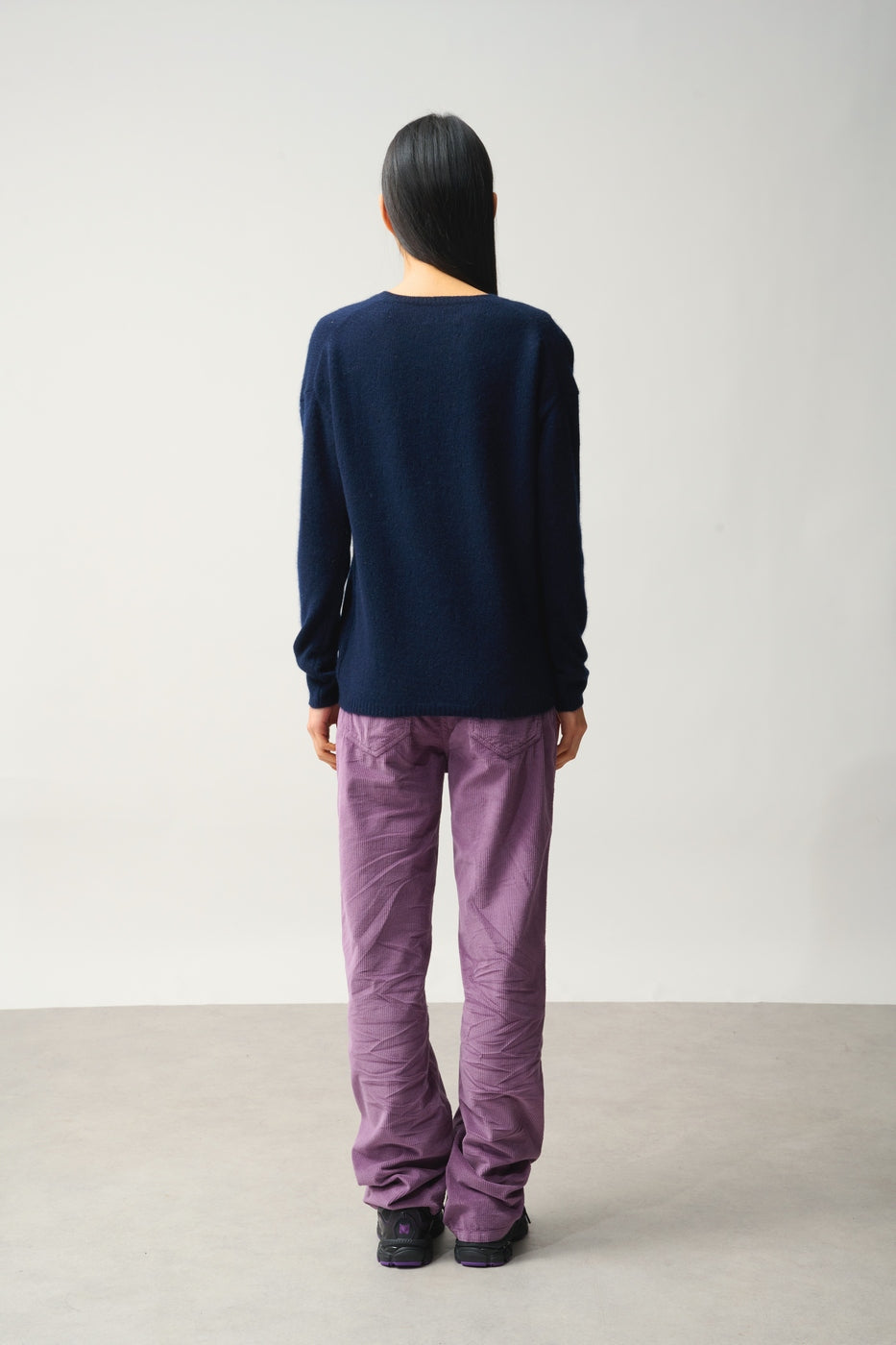 Pull Col V 4 Fils - Doty - Navy
