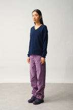 Pull Col V 4 Fils - Doty - Navy