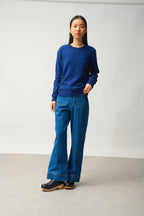 4-Ply Crew Neck Jumper - Jetsan - Midnight