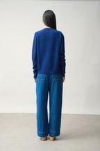 4-Ply Crew Neck Jumper - Jetsan - Midnight