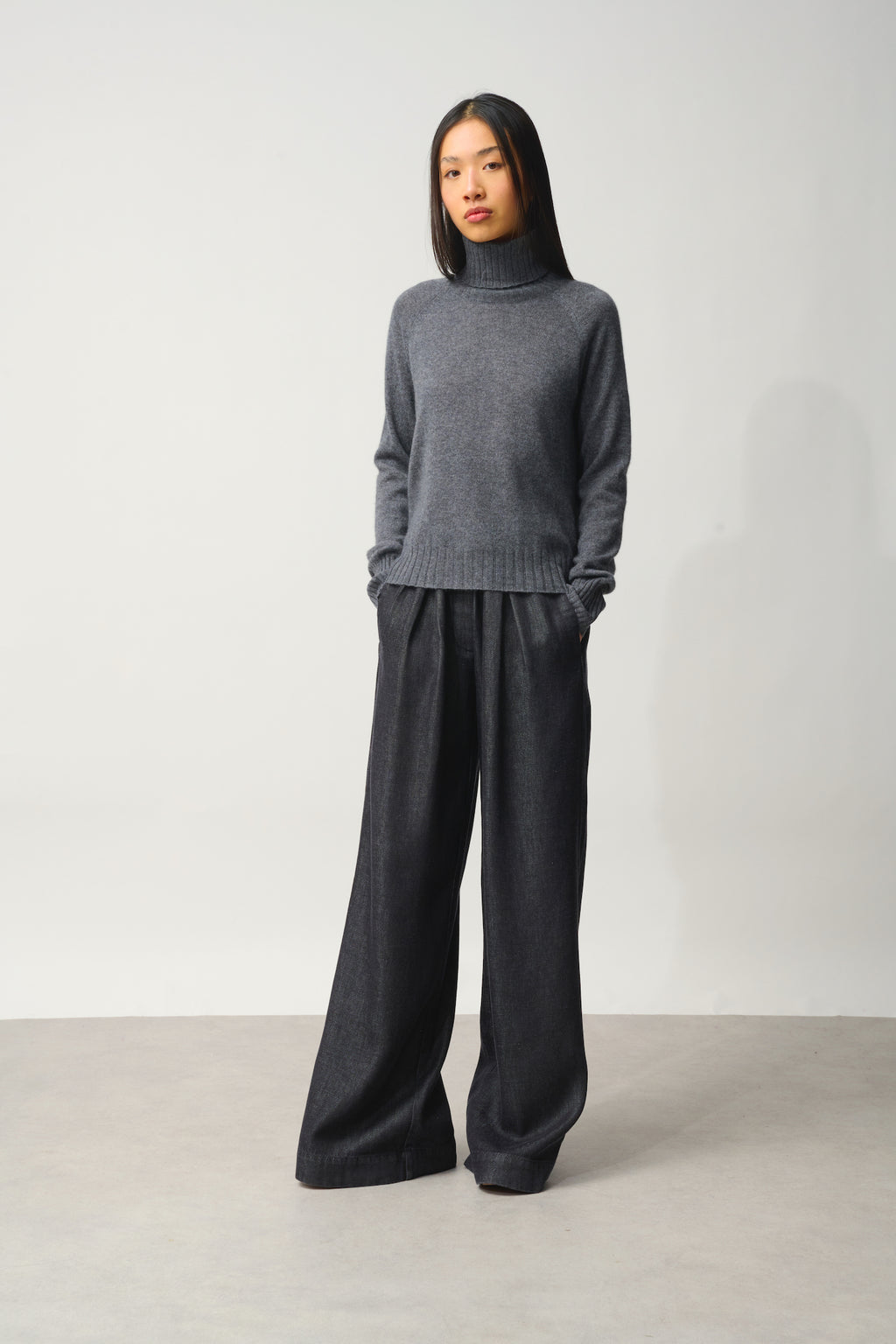 Pull Col Roulé - Cassy - Anthracite Chiné