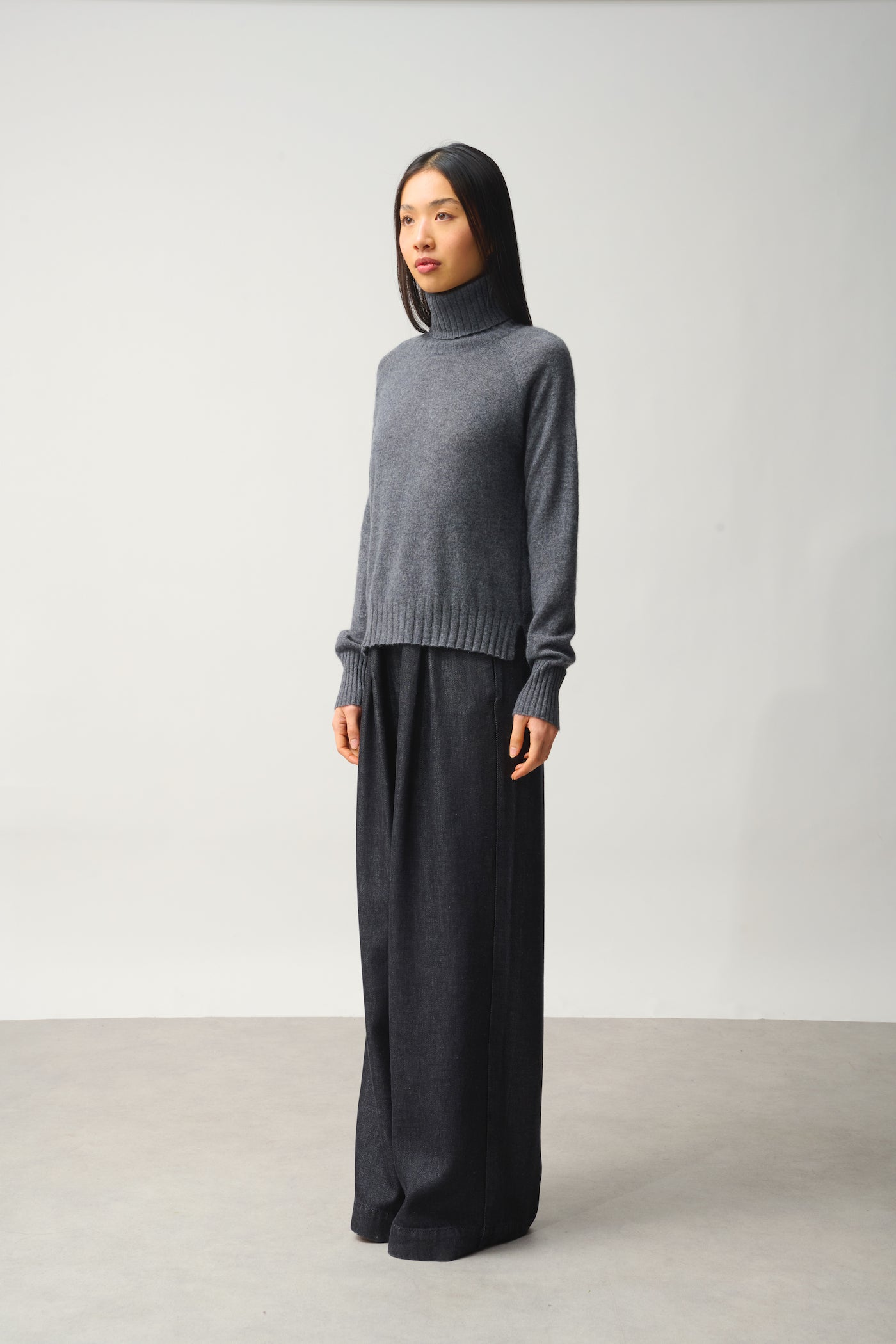 Pull Col Roulé - Cassy - Anthracite Chiné