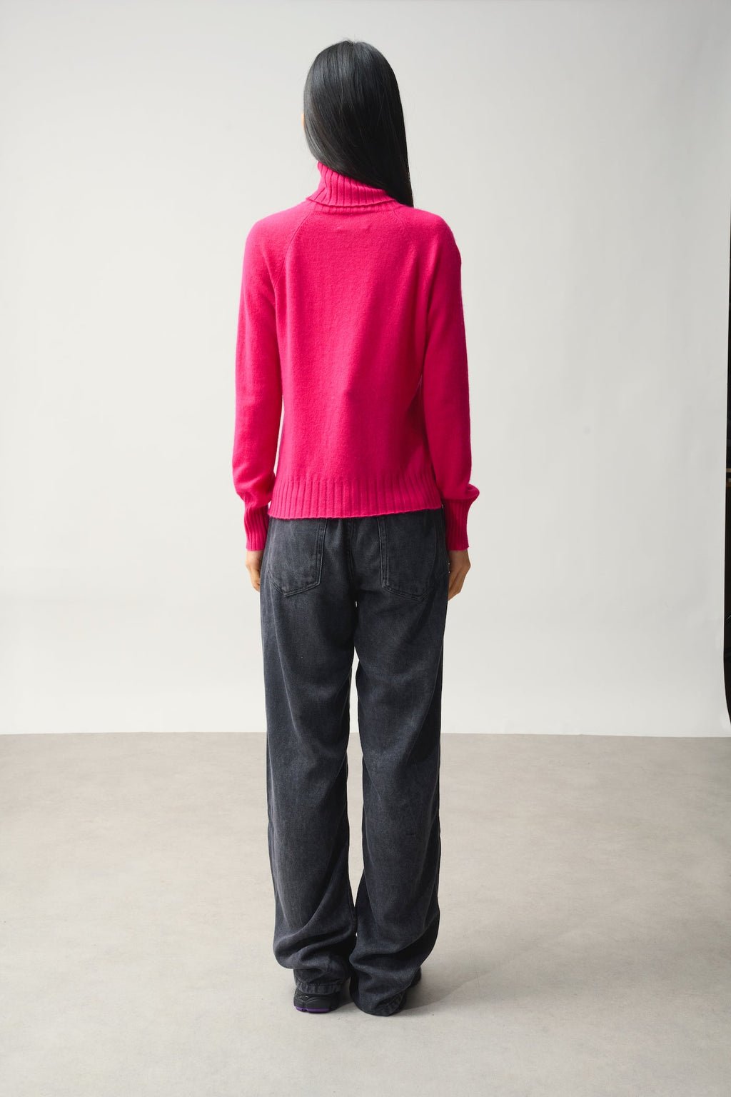 Pull Col Roulé - Cassy - Rose