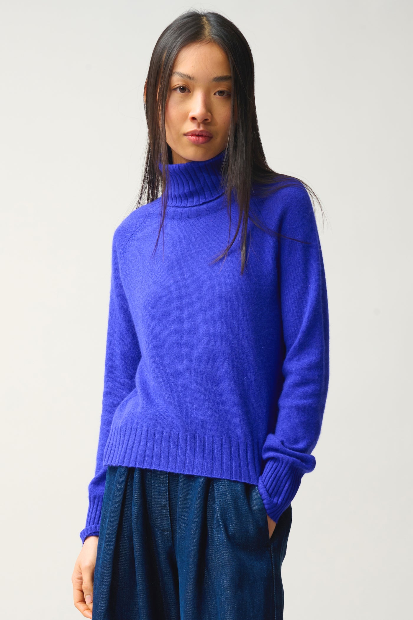 Pull Col Roulé - Cassy - Bleu