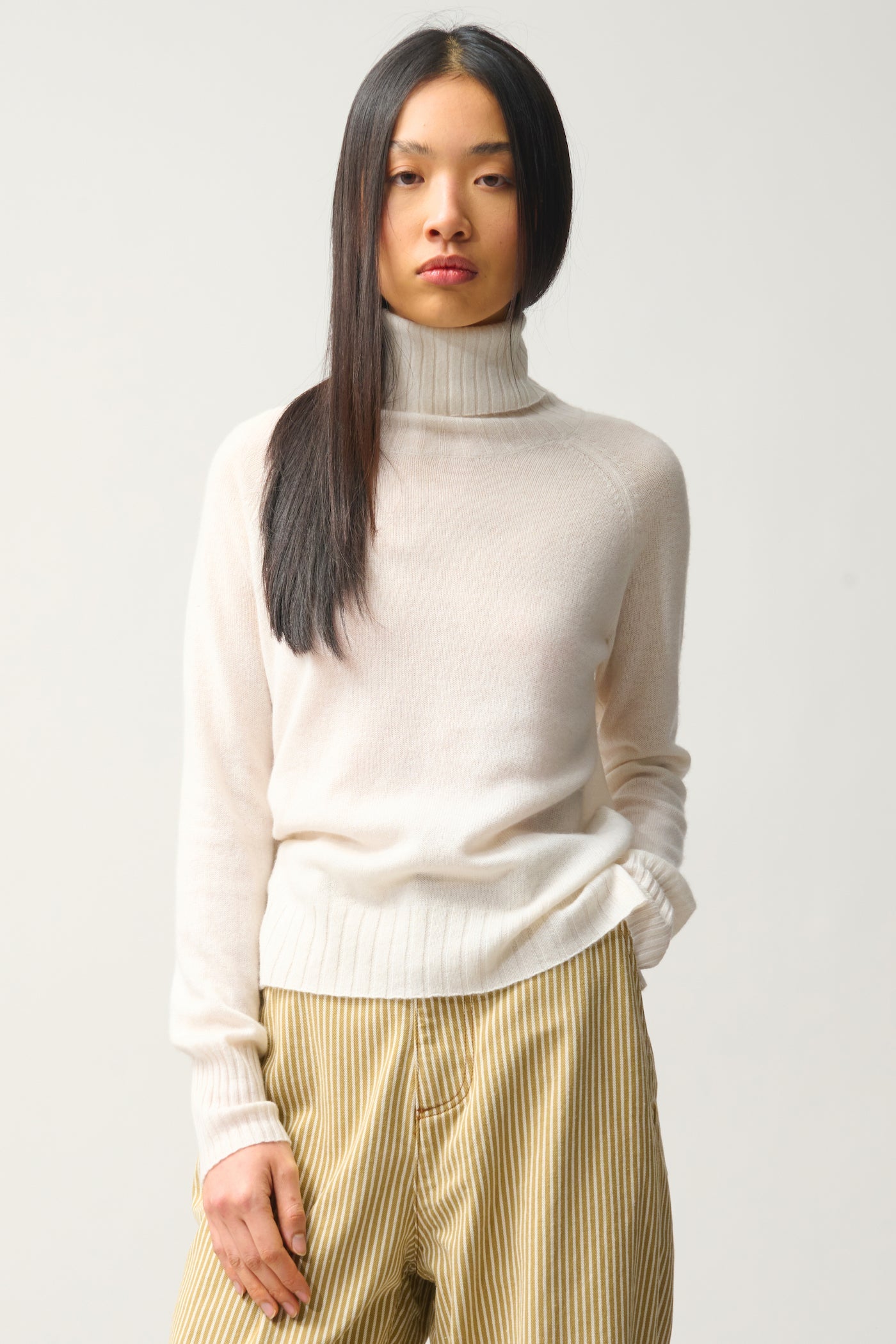 Pull Col Roulé - Cassy - Beige