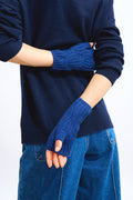 Iris 6-Ply Fingerless Gloves - 100% Cashmere, 6-Ply - Midnight - Unisex