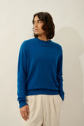 Round-Neck Jumper - Aiglière - Marl Blue