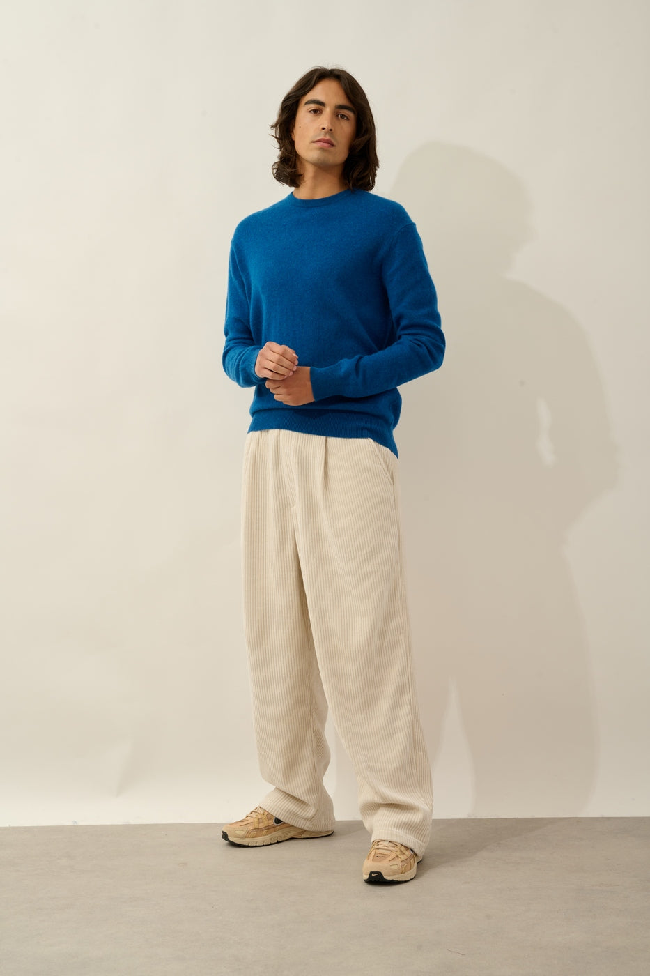 Round-Neck Jumper - Aiglière - Marl Blue