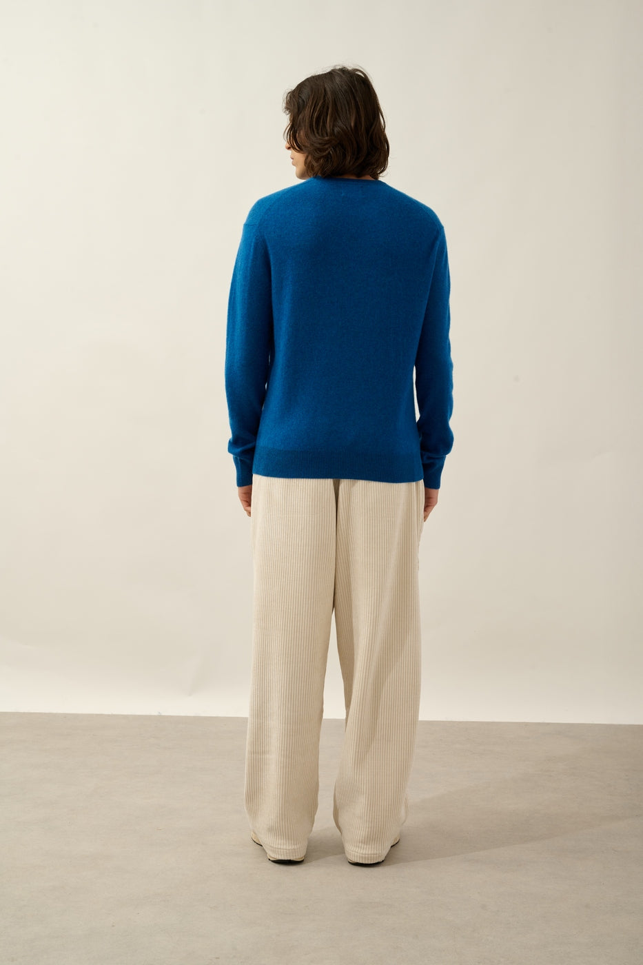 Round-Neck Jumper - Aiglière - Marl Blue