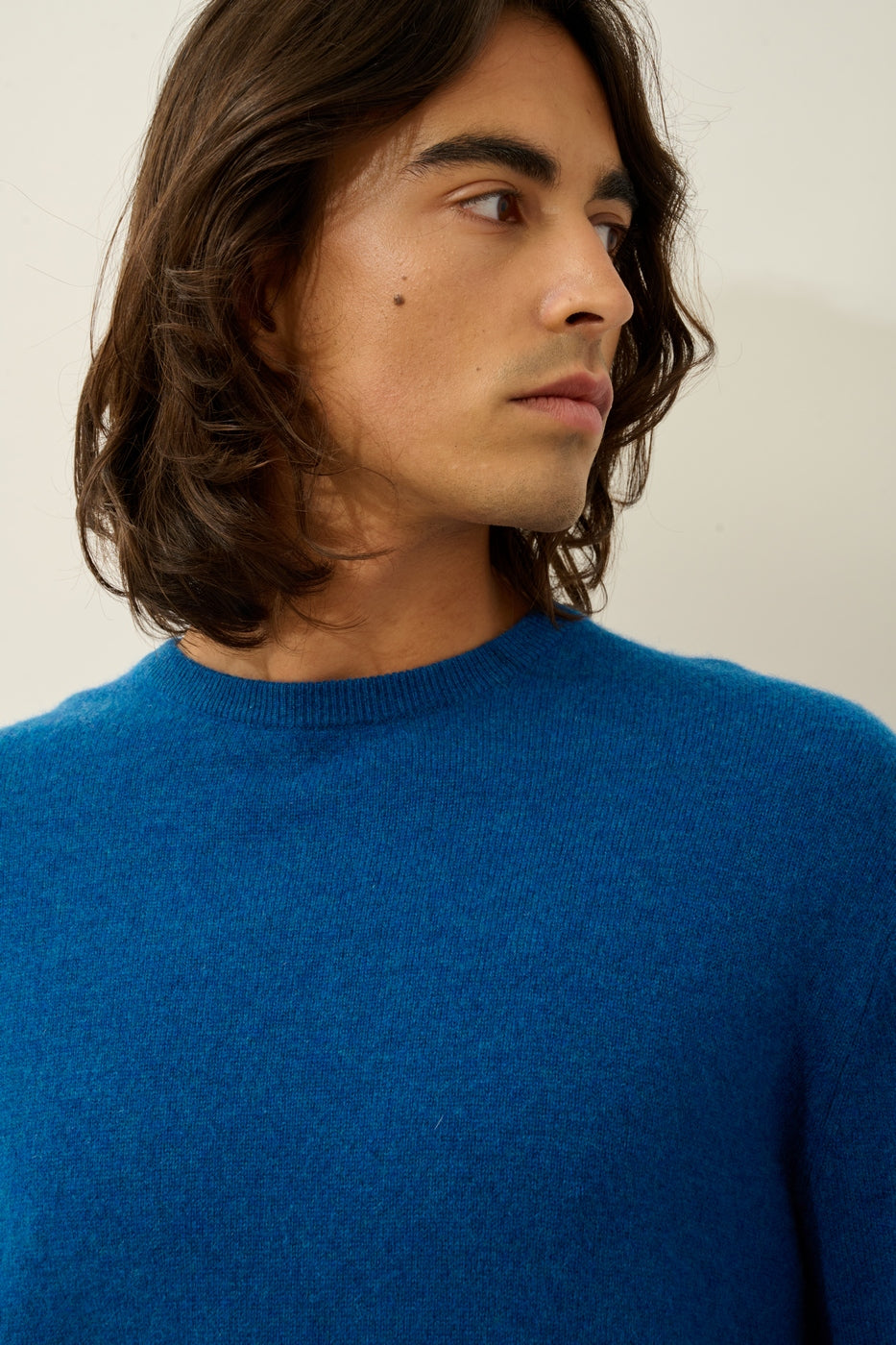 Round-Neck Jumper - Aiglière - Marl Blue