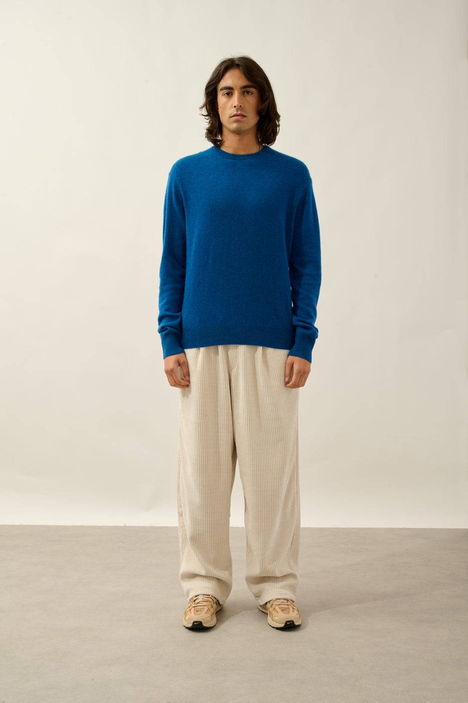 Round-Neck Jumper - Aiglière - Marl Blue