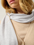 Vaymont Scarf - 100% Cashmere, 2-Ply - Pearl Grey Marl - Unisex