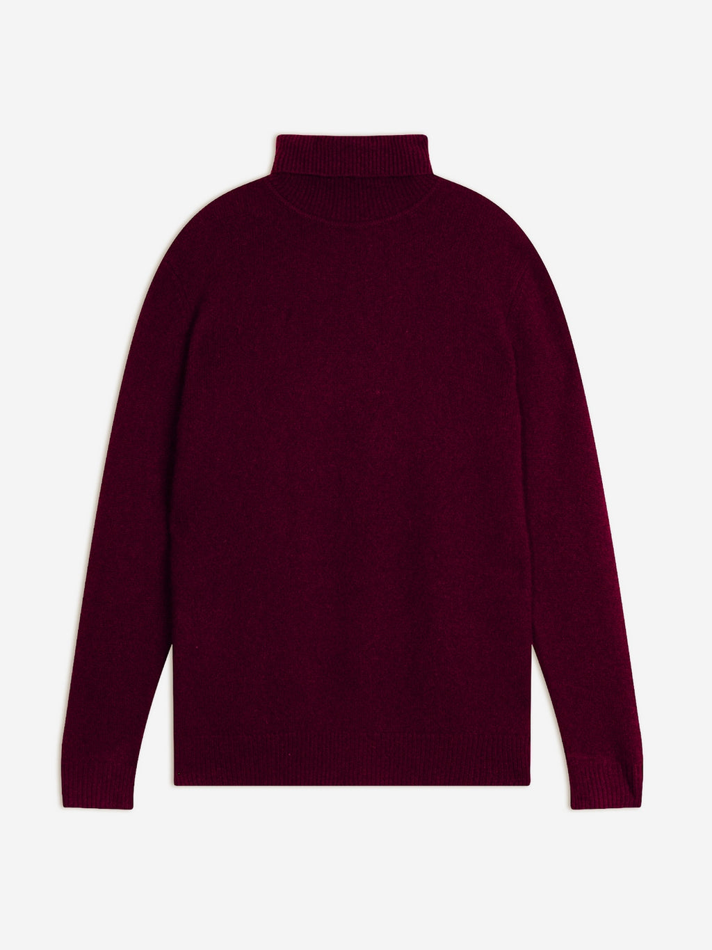 Martin 4-Ply Roll Neck Jumper - Blackberry