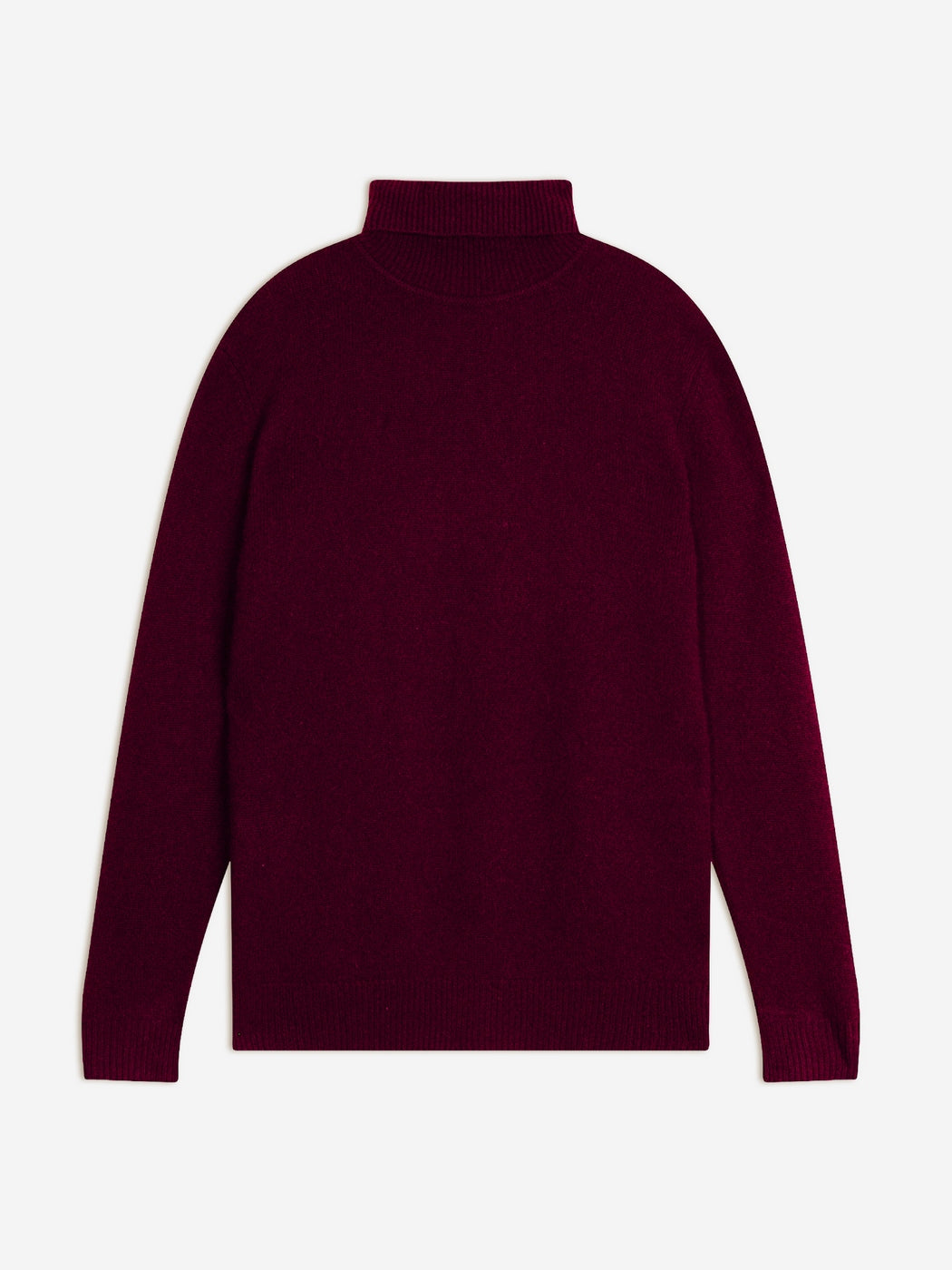 Martin 4-Ply Roll Neck Jumper - Blackberry