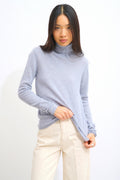 Roll-Neck Jumper - Bise - Ivory Blue