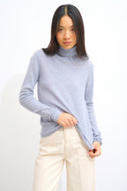 Roll-Neck Jumper - Bise - Ivory Blue