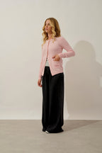 Round Neck Cardigan - Caron - Ballerine