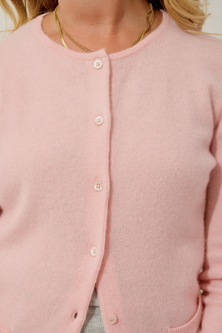 Round Neck Cardigan - Caron - Ballerine