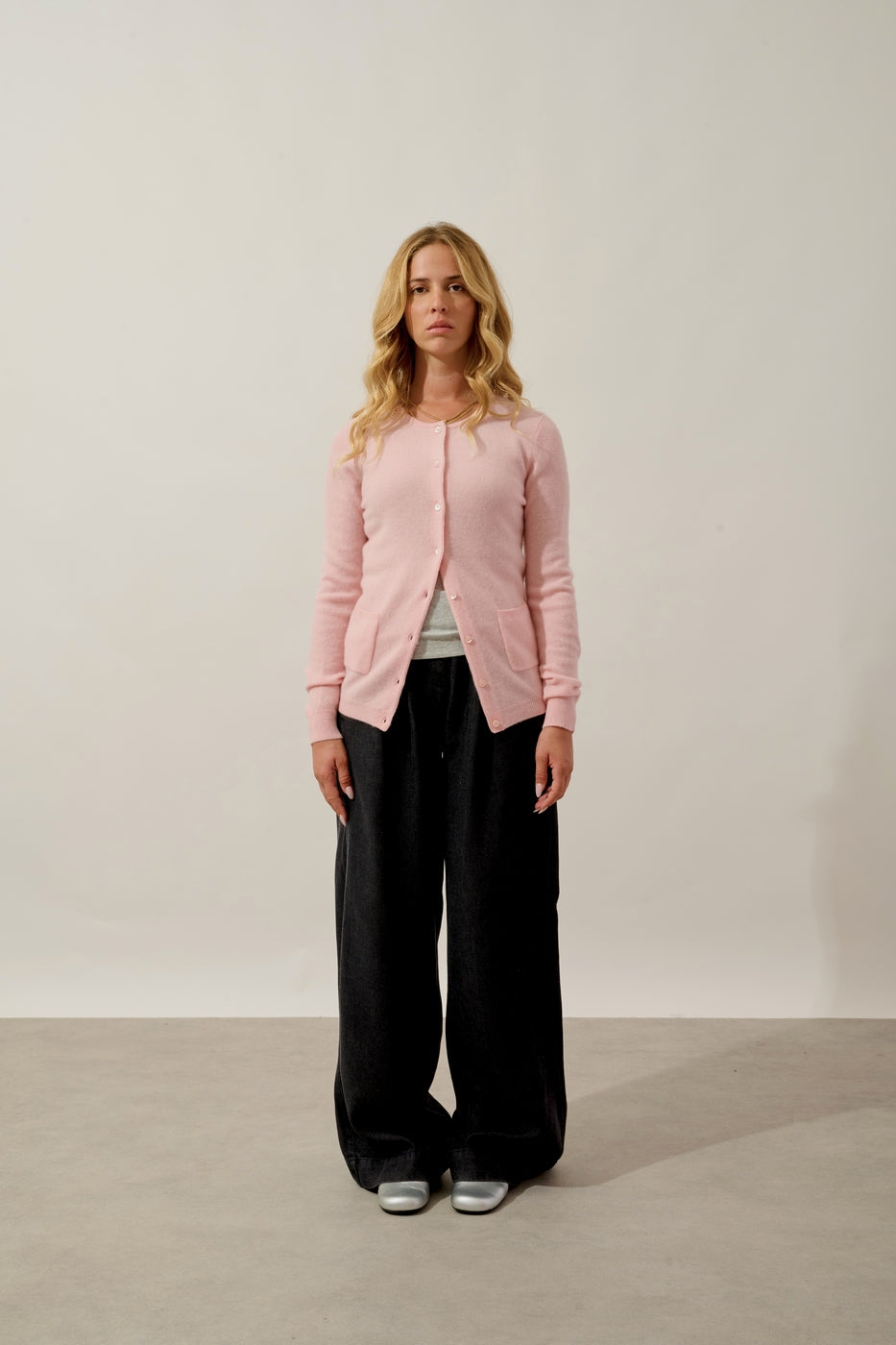 Round Neck Cardigan - Caron - Ballerine