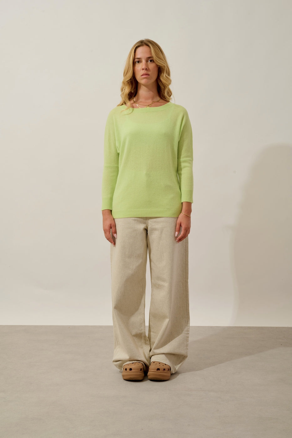 Batwing Jumper - Goléon - Lime Green