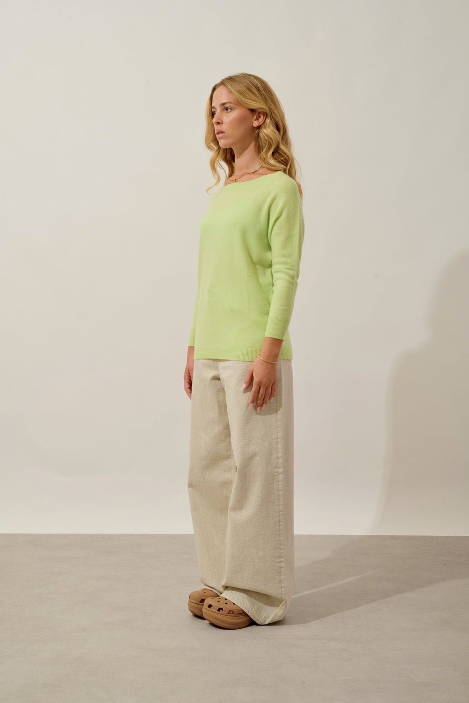 Batwing Jumper - Goléon - Lime Green