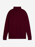Martin 4-Ply Roll Neck Jumper - Bordeaux - Men
