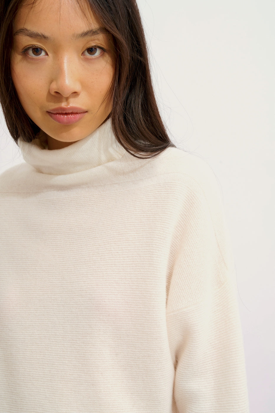 Jersey de Cuello Vuelto Collin - Marfil - Mujer