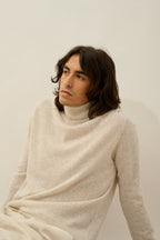 Jersey de cuello alto Bange - Gris perla mezclado - Hombre