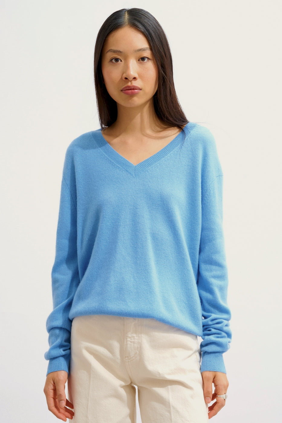 Pull Col V Gardoria - Baby Blue - Femme
