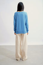 Pull Col V Gardoria - Baby Blue - Femme