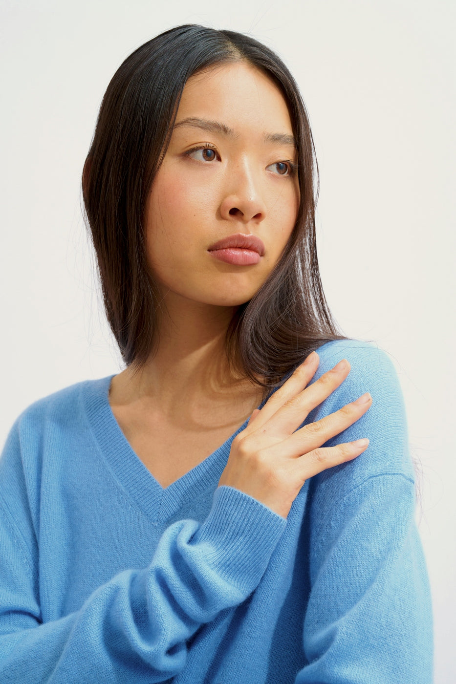 Pull Col V Gardoria - Baby Blue - Femme