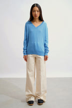 Pull Col V Gardoria - Baby Blue - Femme