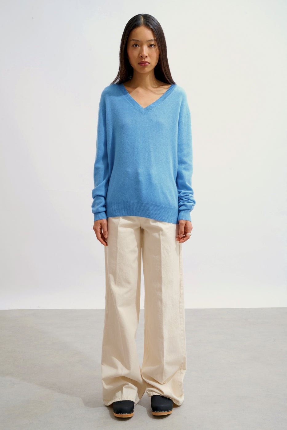 Pull Col V Gardoria - Baby Blue - Femme