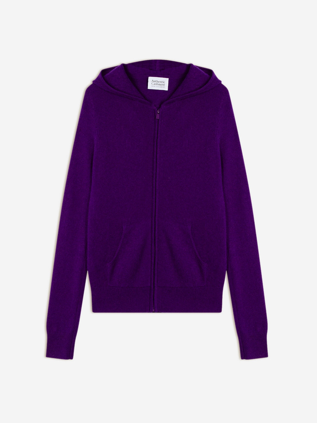 Cárdigan con cremallera y capucha Colombis - Violeta - Mujer