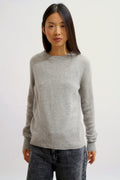 Round Neck 4-Ply Jumper - Lexini - Nuage Chiné