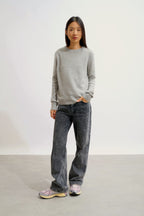 Round Neck 4-Ply Jumper - Lexini - Nuage Chiné