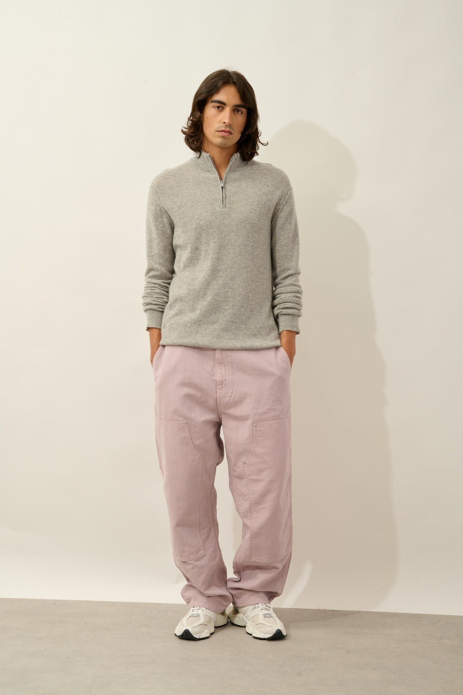 Jersey de cuello camionero Candice - Nube jaspeada - Hombre