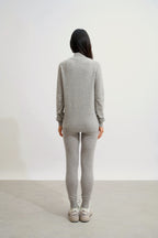Chaleco con cremallera y cuello alto - Ayr - Nube jaspeado