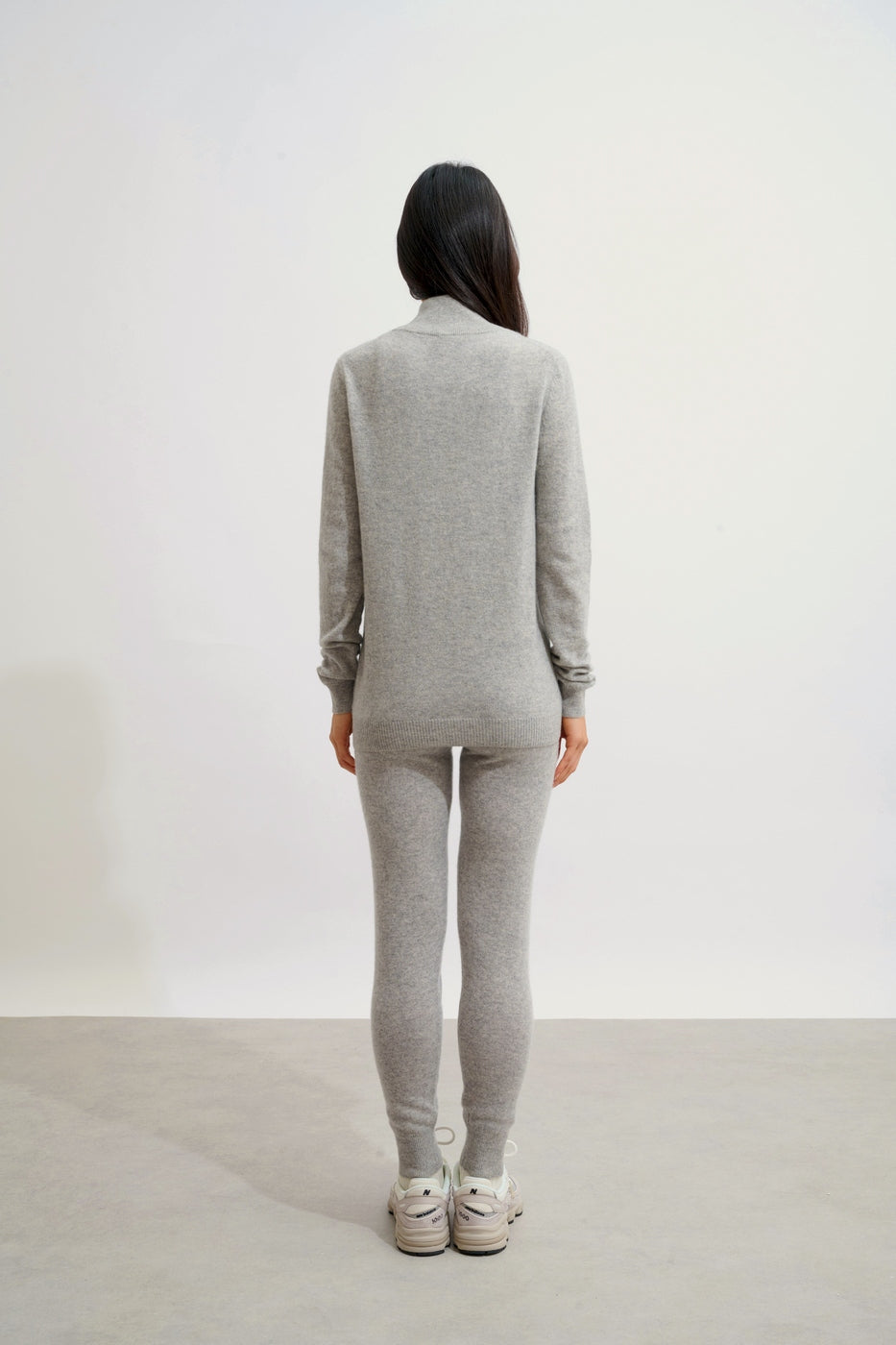 Chaleco con cremallera y cuello alto - Ayr - Nube jaspeado