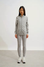 Chaleco con cremallera y cuello alto - Ayr - Nube jaspeado